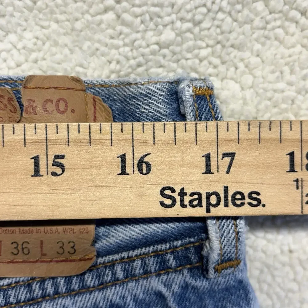 Vintage Levis Shrink To Fit 501 XX Jeans 36x33 (Fits 34x30) Made in USA 90s